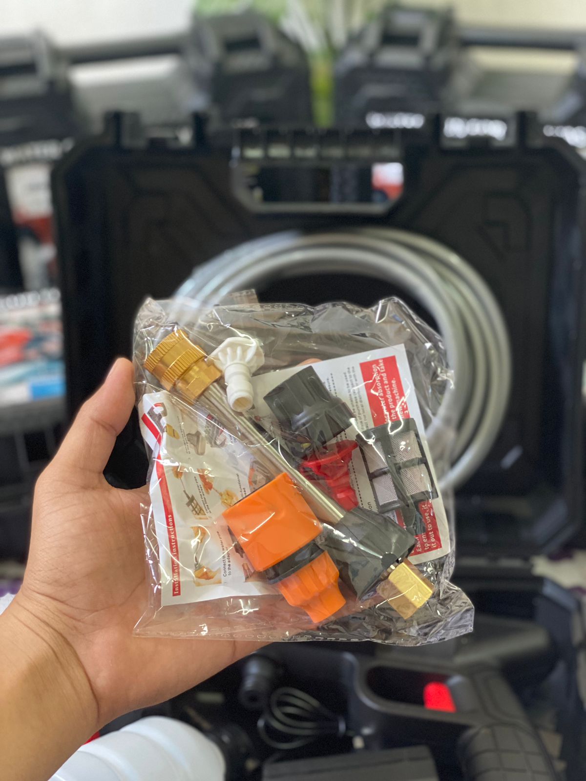 Double Battery Car Washer Gun – مسدس غسيل سيارات ببطاريتين
